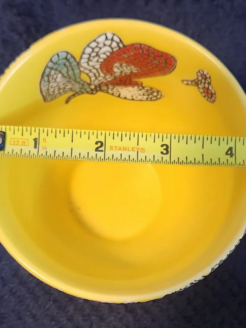 Vibrant World Market Taised Mosiac Butterfly Coffee Mug 16 oz
